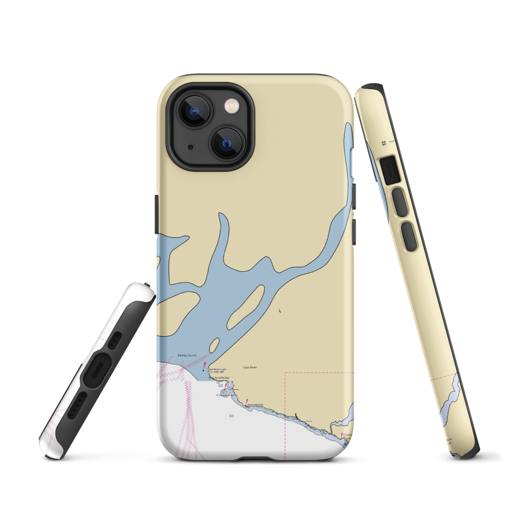 Haggard Cove Resort (Neah Bay, WA) NOAA Chart  Tough iPhone Case iPhone 13 model shown