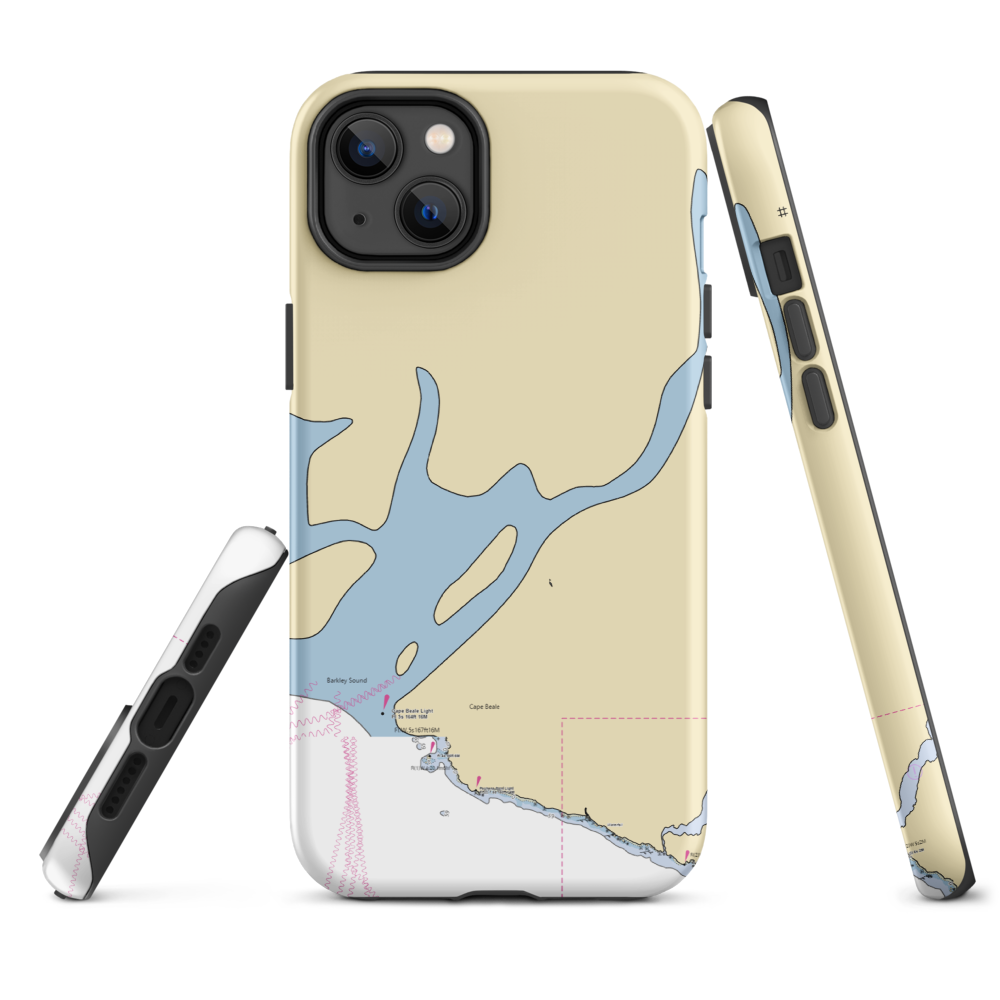 Eagle Nook Wilderness Resort & Spa (Neah Bay, WA) NOAA Chart  Tough iPhone Case iPhone 14 Plus model shown