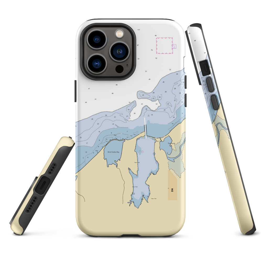 Fair Point Marina (Sterling, NY) NOAA Chart  Tough iPhone Case iPhone 13 Pro Max model shown