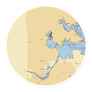 Middle Branch Moorings (Baltimore, MD) NOAA Chart Sticker