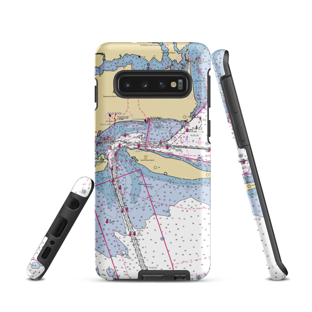 Southwind Marina (Pensacola, FL) NOAA Chart Samsung Phone Case Samsung Galaxy S10 model shown