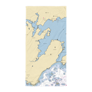Mid-Harbor Launch and Moorings (Salem, MA) NOAA Chart Towel