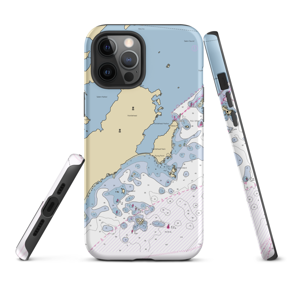 Marblehead Trading Company (Prides Crossing, MA) NOAA Chart  Tough iPhone Case iPhone 12 Pro Max model shown