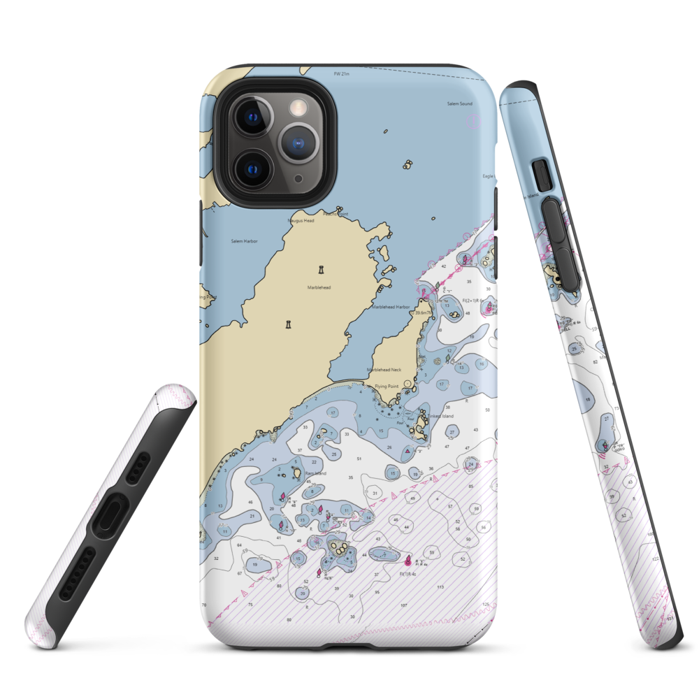 Fair Winds Outboards (Salem, MA) NOAA Chart  Tough iPhone Case iPhone 11 Pro Max model shown
