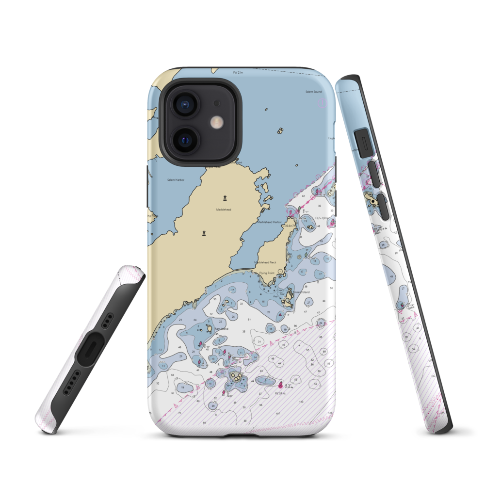 Fair Winds Outboards (Salem, MA) NOAA Chart  Tough iPhone Case iPhone 12 model shown