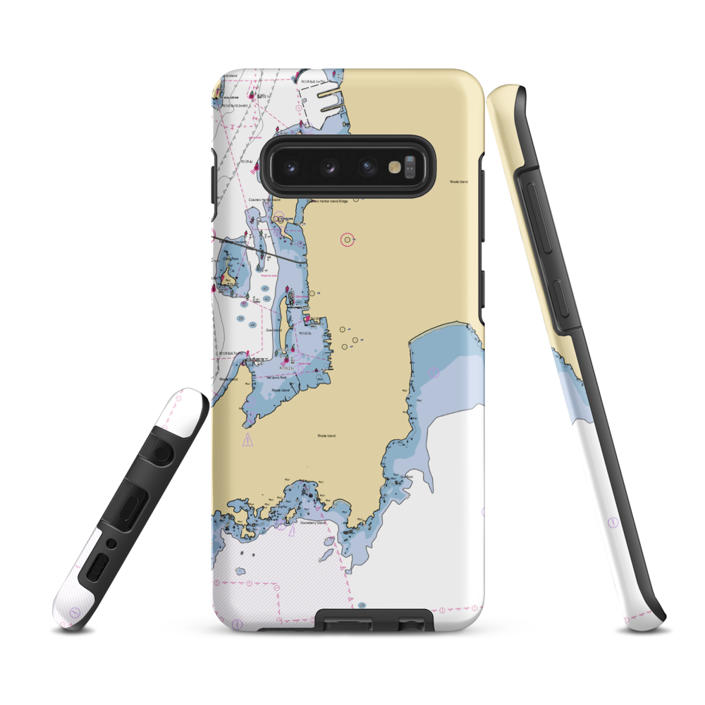 Newport Yacht Club (Newport, RI) NOAA Chart Samsung Phone Case Samsung Galaxy S10 Plus model shown