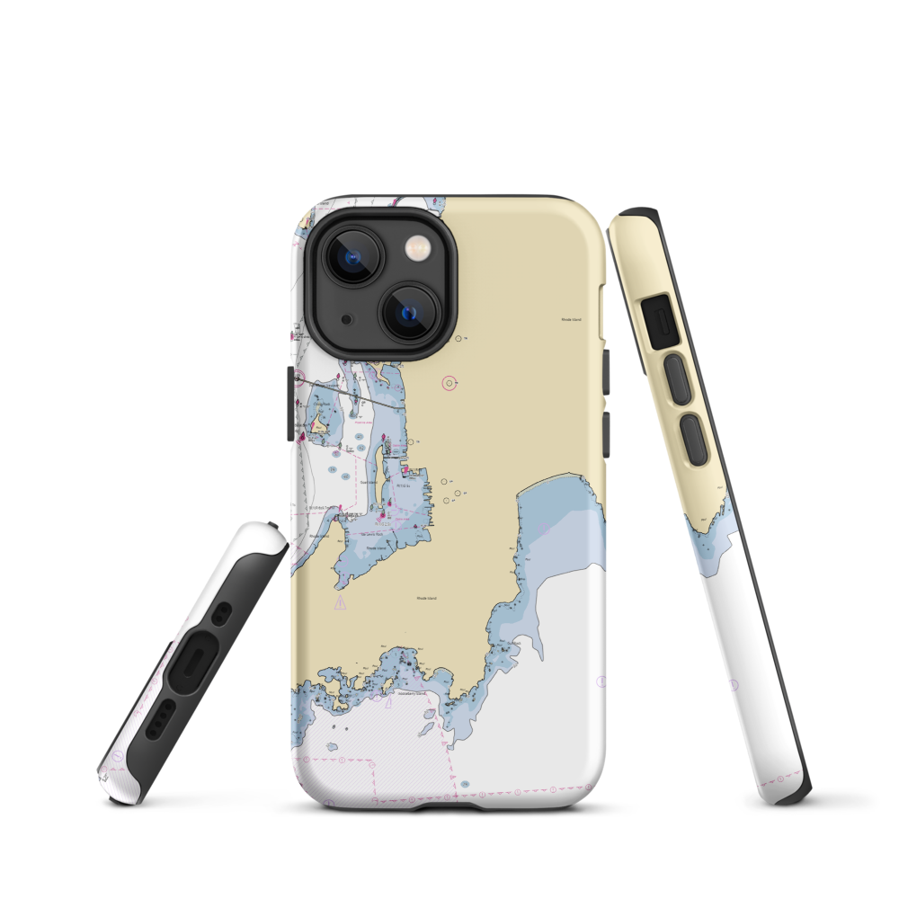 Bannister's Wharf Marina (Newport, RI) NOAA Chart  Tough iPhone Case iPhone 13 mini model shown
