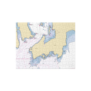 New York Yacht Club Harbour Court (Newport, RI) NOAA Chart Jigsaw Puzzle