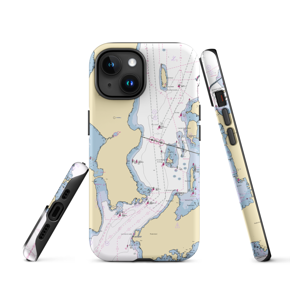 TPG Conanicut Marina (Jamestown, RI) NOAA Chart  Tough iPhone Case iPhone 15 model shown