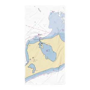 Rick's Crabby Cowboy Cafe (West Mystic, CT) NOAA Chart Towel