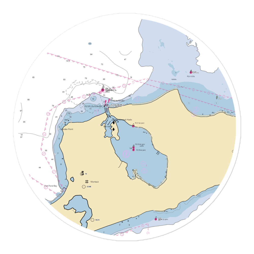 Safe Harbor Montauk Yacht Club (West Mystic, CT) NOAA Chart Sticker 