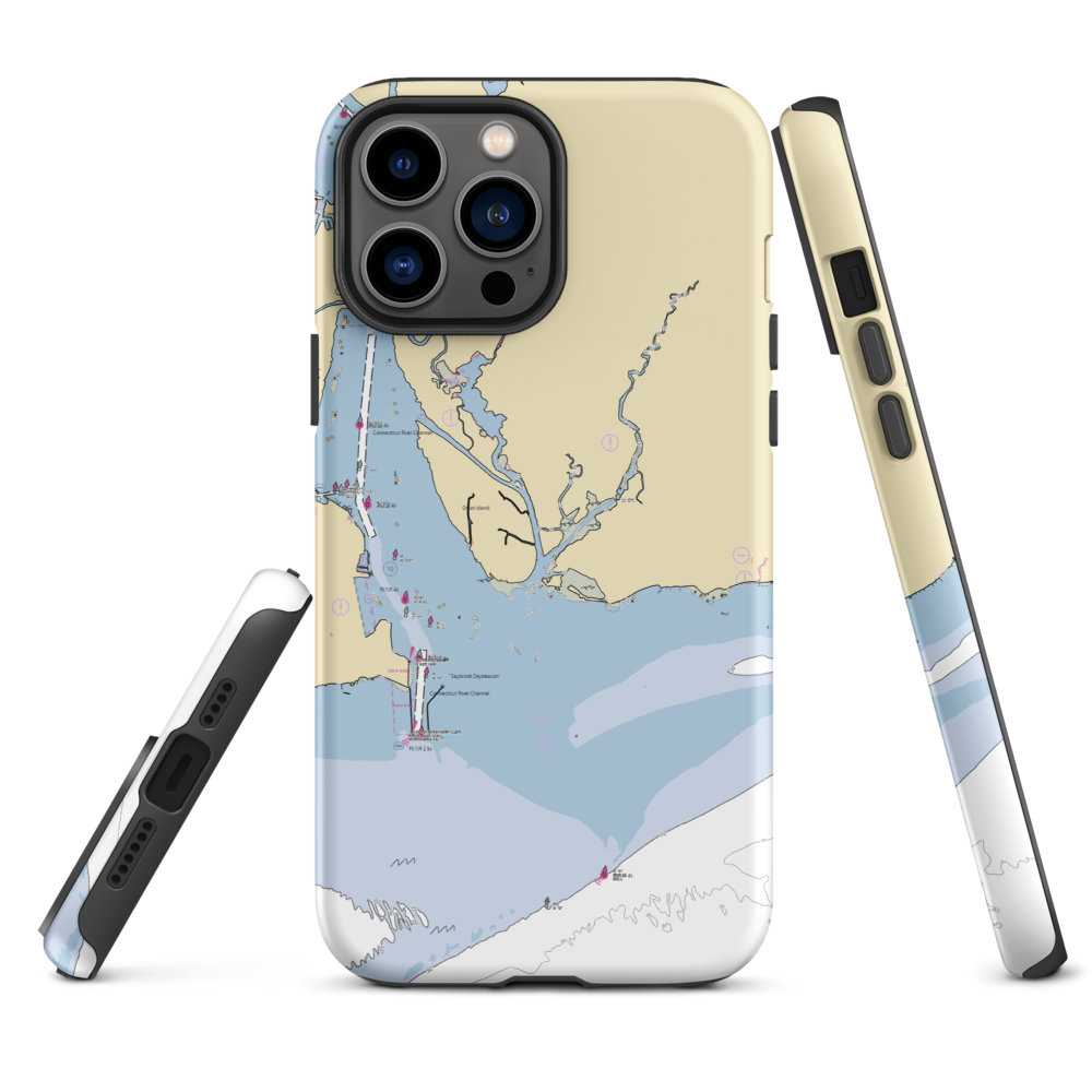 Black Hall Marina (South Lyme, CT) NOAA Chart  Tough iPhone Case iPhone 13 Pro Max model shown
