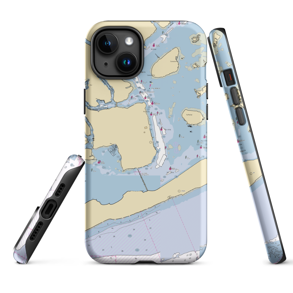 Varuna Boat Club (Brooklyn, NY) NOAA Chart  Tough iPhone Case iPhone 15 Plus model shown