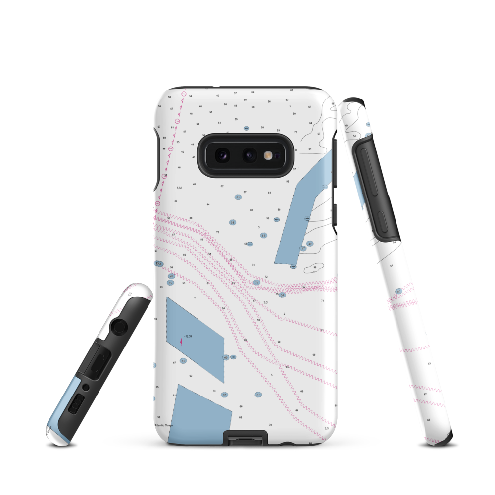 Captain Bill's Landing (Brielle, NJ) NOAA Chart Samsung Phone Case Samsung Galaxy S10e model shown