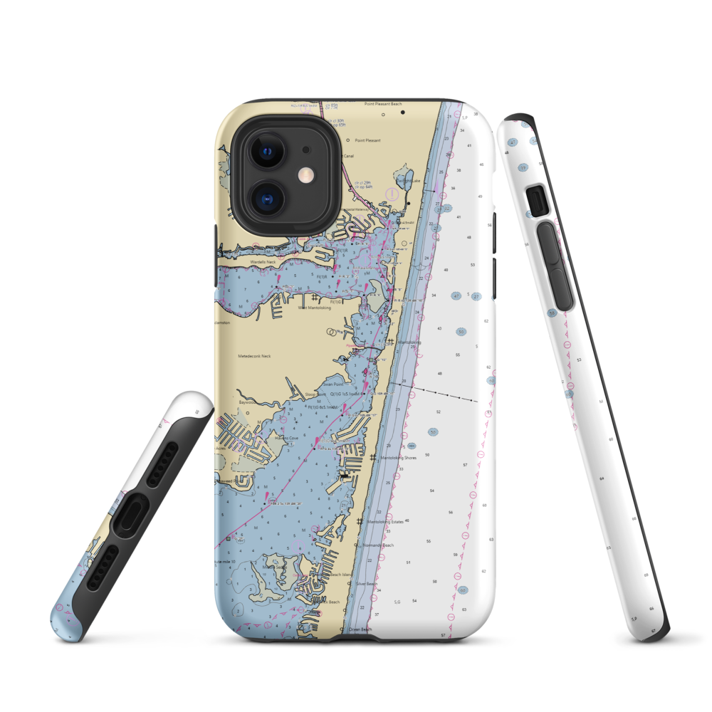Barnegat Bay Marina (Mantoloking, NJ) NOAA Chart  Tough iPhone Case iPhone 11 model shown