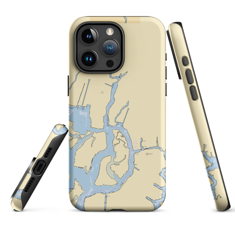 Marina West Inc (Island Park, NY) NOAA Chart  Tough iPhone Case iPhone 15 Pro Max model shown
