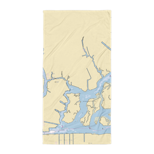 Hempstead Bay Sailing Club (Rockville Centre, NY) NOAA Chart Towel