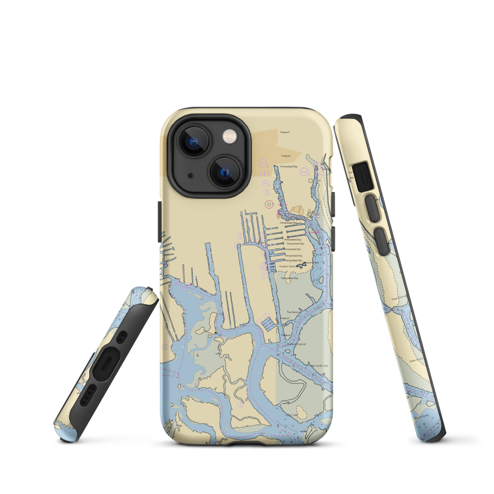 Freeport Tuna Club (Freeport, NY) NOAA Chart  Tough iPhone Case iPhone 13 mini model shown