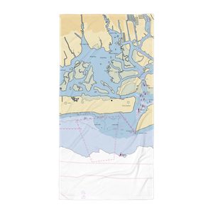 Hempstead Town Marina - West (Curtis E. Fisher Marina) (Point Lookout, NY) NOAA Chart Towel