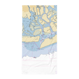 Ted's Fishing Station (Point Lookout, NY) NOAA Chart Towel