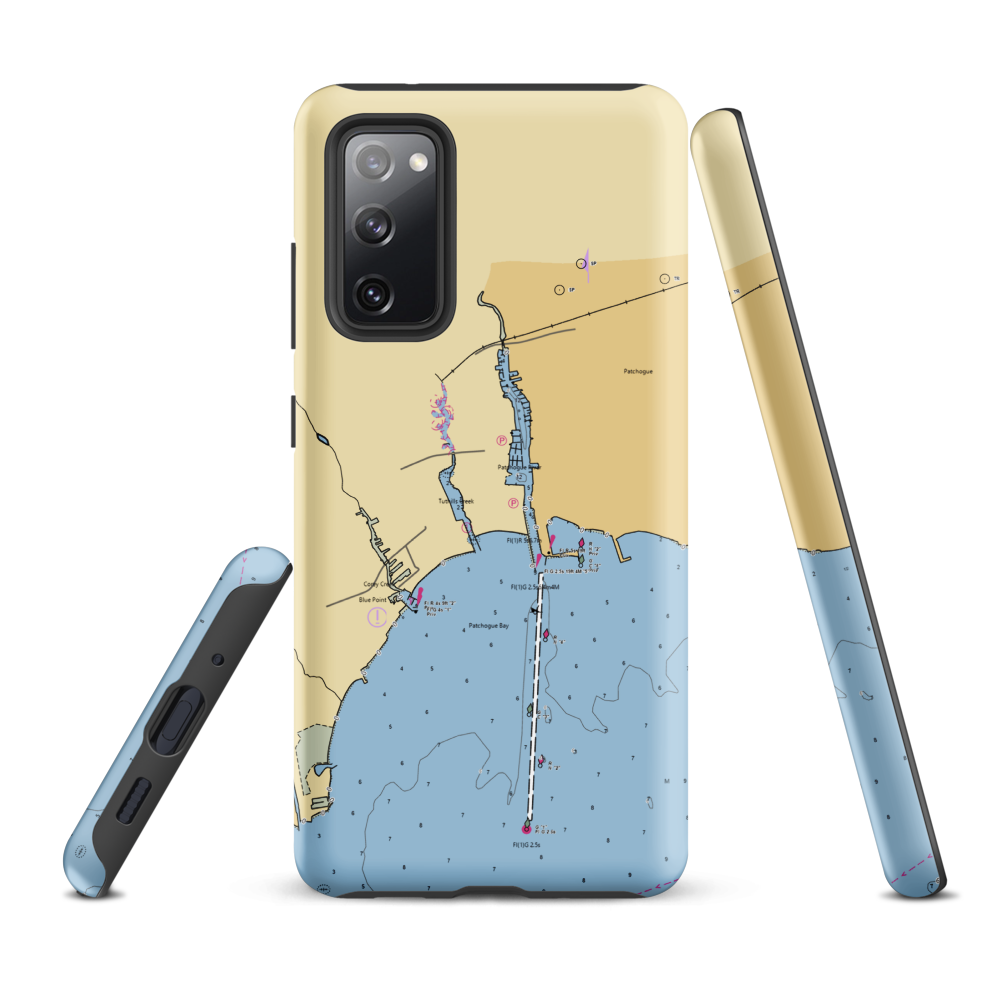 Leeward Cove Marina South (Blue Point, NY) NOAA Chart Samsung Phone Case Samsung Galaxy S20 FE model shown