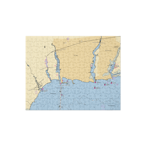 Patchogue's Mascot Dock (Blue Point, NY) NOAA Chart Jigsaw Puzzle