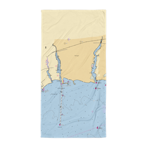 Patchogue's Mascot Dock (Blue Point, NY) NOAA Chart Towel