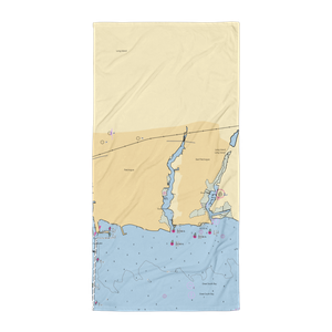 The Elm Street Marina (Blue Point, NY) NOAA Chart Towel