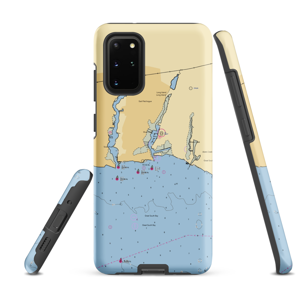Domino Yacht Club (Blue Point, NY) NOAA Chart Samsung Phone Case Samsung Galaxy S20 Plus model shown