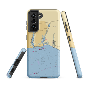 Aquamarina Sunset Harbour (Blue Point, NY) NOAA Chart Samsung Phone Case