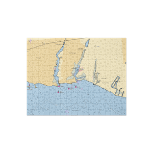 Aquamarina Sunset Harbour (Blue Point, NY) NOAA Chart Jigsaw Puzzle