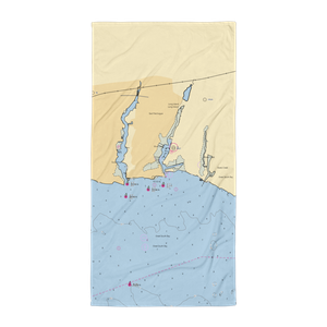 Aquamarina Sunset Harbour (Blue Point, NY) NOAA Chart Towel