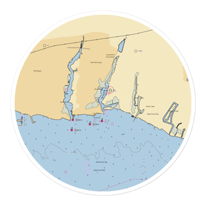 Aquamarina Sunset Harbour (Blue Point, NY) NOAA Chart Sticker