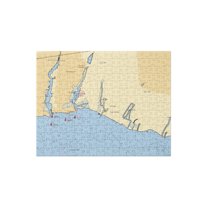 Patchogue Shore Marina (Blue Point, NY) NOAA Chart Jigsaw Puzzle