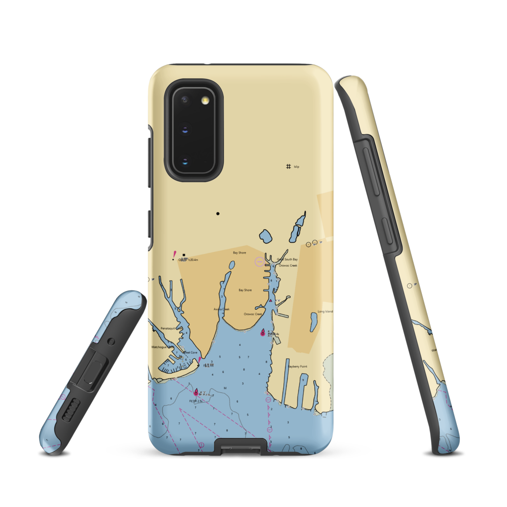 Mannino Boats (Islip, NY) NOAA Chart Samsung Phone Case Samsung Galaxy S20 model shown