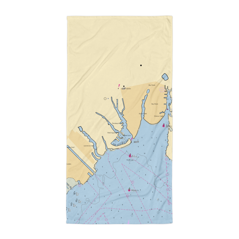 Maple Ave Marina LLC (Bay Shore, NY) NOAA Chart Towel 