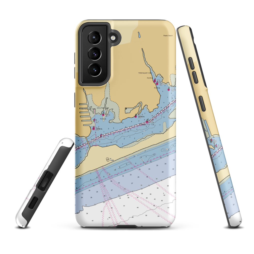 E&P Marine Services (Blue Point, NY) NOAA Chart Samsung Phone Case Samsung Galaxy S21 Plus model shown