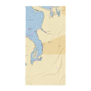 Northport Town Dock (Centerport, NY) NOAA Chart Towel