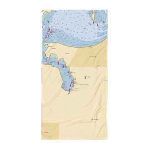 Knutson's Yacht Haven Marina Inc. (Huntington, NY) NOAA Chart Towel