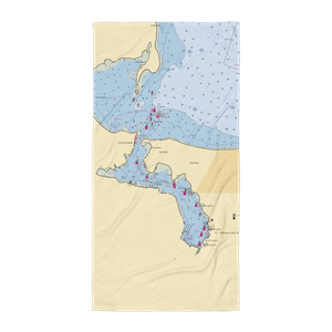 Knutson West Marine (Huntington, NY) NOAA Chart Towel