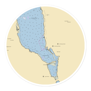 Cold Spring Harbor Beach Club (Cold Spring Harbor, NY) NOAA Chart Sticker