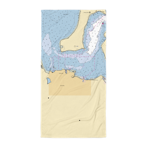 Oyster Bay Marine Center & Cooper Bluff (Cold Spring Harbor, NY) NOAA Chart Towel