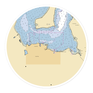 Oyster Bay Marine Center & Cooper Bluff (Cold Spring Harbor, NY) NOAA Chart Sticker