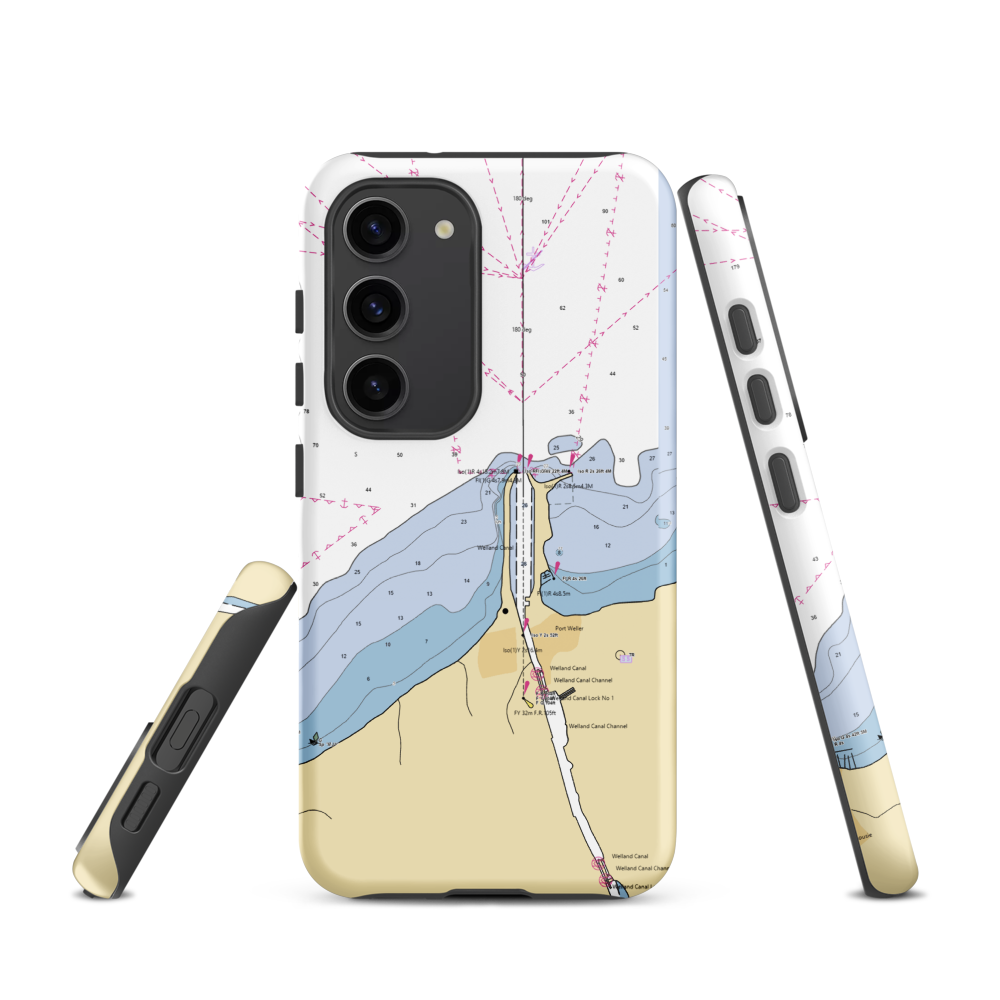 St Catharines Marina (Stella Niagara, NY) NOAA Chart Samsung Phone Case Samsung Galaxy S23 model shown