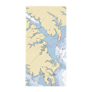 The Chandlery Dock (Annapolis, MD) NOAA Chart Towel