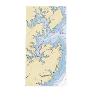 Clarks Landing Yacht Sales Shady Side, Maryland (Churchton, MD) NOAA Chart Towel