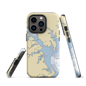 US Naval Academy - off limits to private vessels (Annapolis, MD) NOAA Chart  Tough iPhone Case