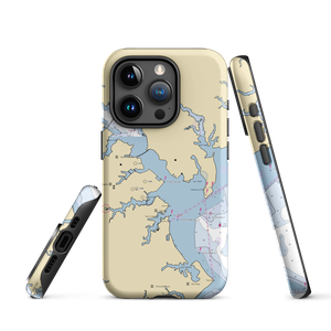 US Naval Academy - off limits to private vessels (Annapolis, MD) NOAA Chart  Tough iPhone Case