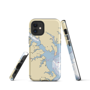 US Naval Academy - off limits to private vessels (Annapolis, MD) NOAA Chart  Tough iPhone Case