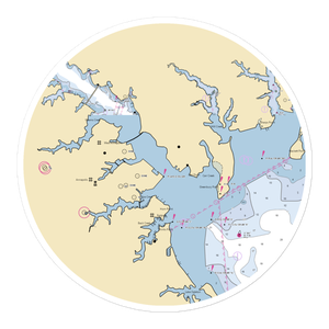 US Naval Academy - off limits to private vessels (Annapolis, MD) NOAA Chart Sticker